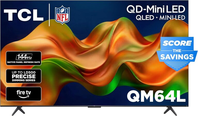 TCL 75-Inch QM64L Series | Mini LED QLED 4K HDR Gaming TV for Sports & Movies | 75QM64L, 2026 | 144Hz VRR, Dolby Vision Atmos, Alexa+ Voice Remote, Amazon Exclusive Smart Fire TV