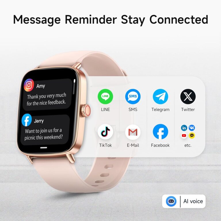 Smart Watch for Women, 1.85" HD Smartwatch (Answer/Make Calls), 2 Bands
