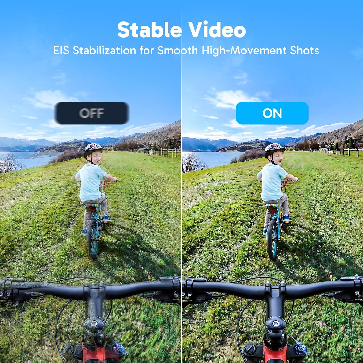 AKASO Brave 4 Action Camera 4K 30fps with 64GB MicroSD U3 Card Bicycle Helmet Accessories Kit Bundle, 20MP Ultra HD 131FT Waterproof Underwater Camera EIS WiFi Remote Control 5X Zoom Sport Cameras - Image 3
