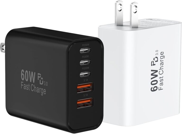 USB C Charger Block Fast Charging,60W USBC Type C Wall Plug Charging Cubes