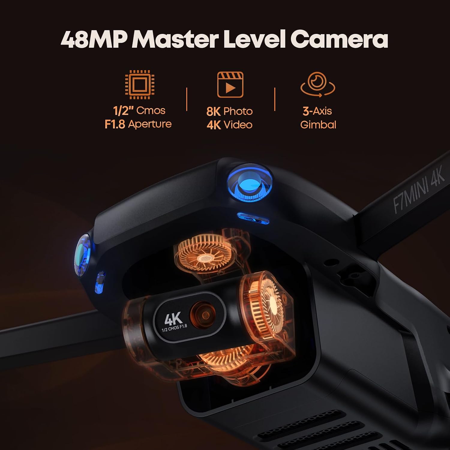 Bwine F7MINI 8K Photo 5.5" 1080P RC Screen Drones with Camera for Adults - Image 2