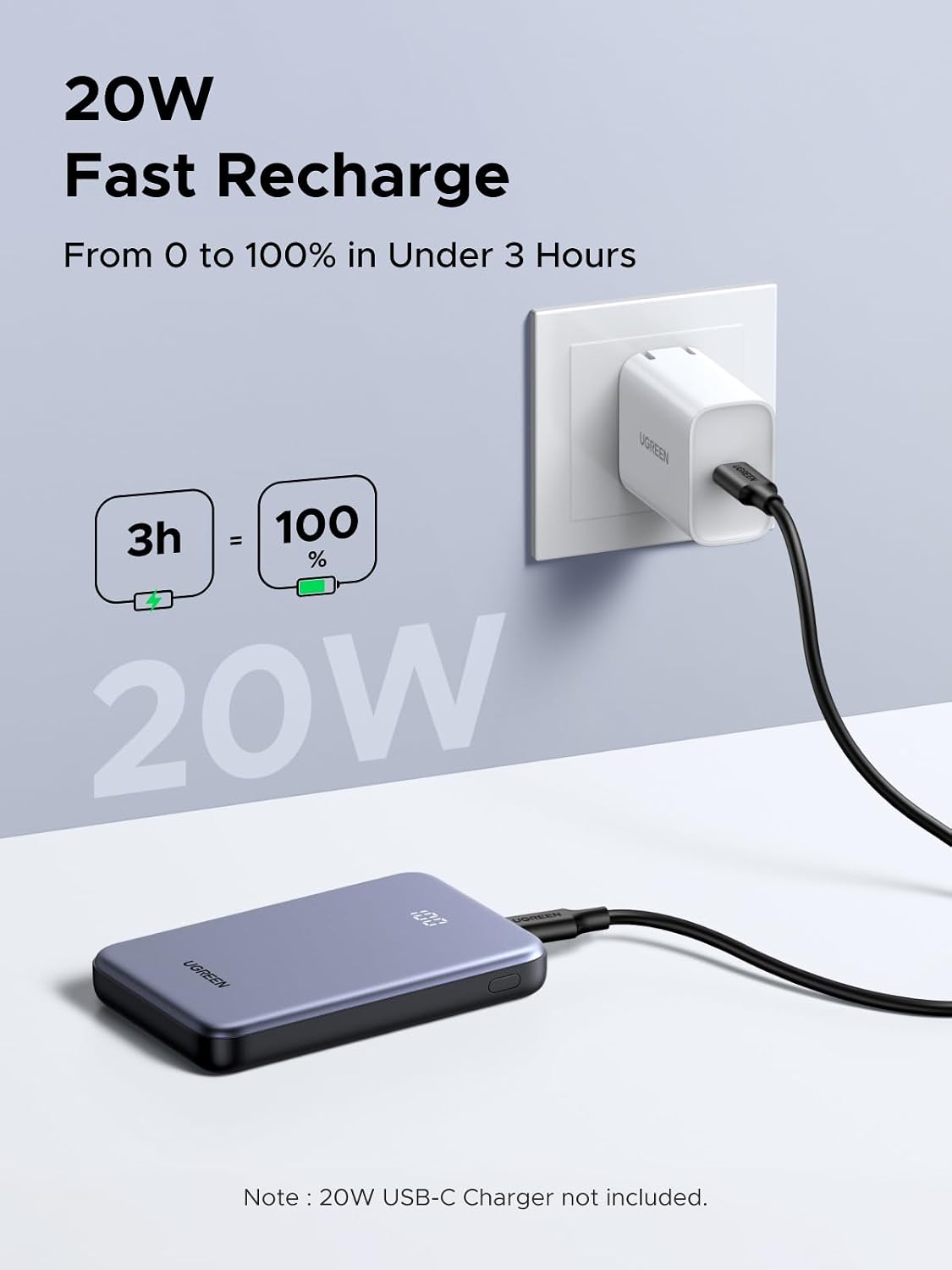 UGREEN 10000mAh 22.5W PD3.0 Compact Power Bank for iPhone 17 Galaxy S25 - Image 5