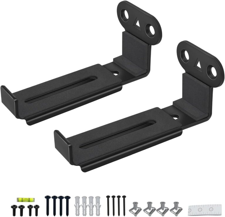 Soundbar Wall Mount, All Metal,Depth Adjustable 3.7”-6.3”,2 Packs