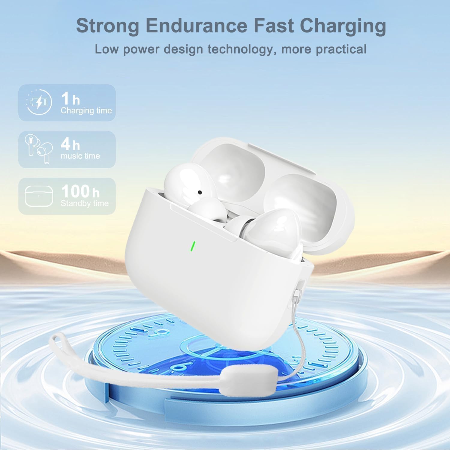 Wireless Earbuds Bluetooth 5.3 Headphones, HiFi Stereo Ear Buds with ENC Noise Canceling Charging Case, IPX7 Waterproof in-Ear Earphones for Gym/Running/Work - Image 3