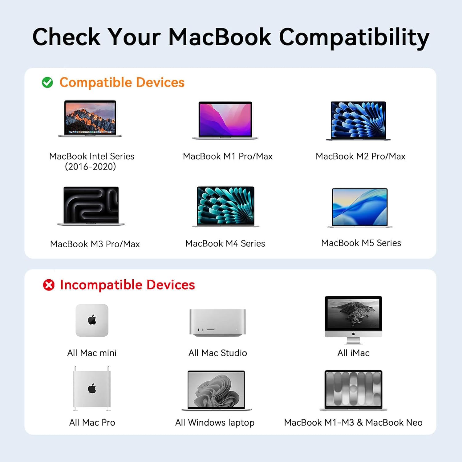 TobenONE 15-in-2 MacBook Pro Docking Station, Dual 4K Monitor, Plug & Play - Image 2