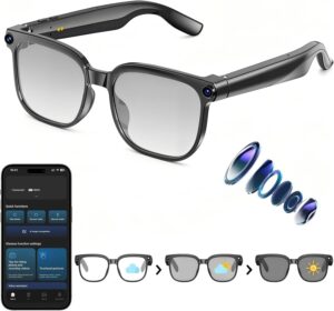 AI Smart Glasses with Camera, 1080P...