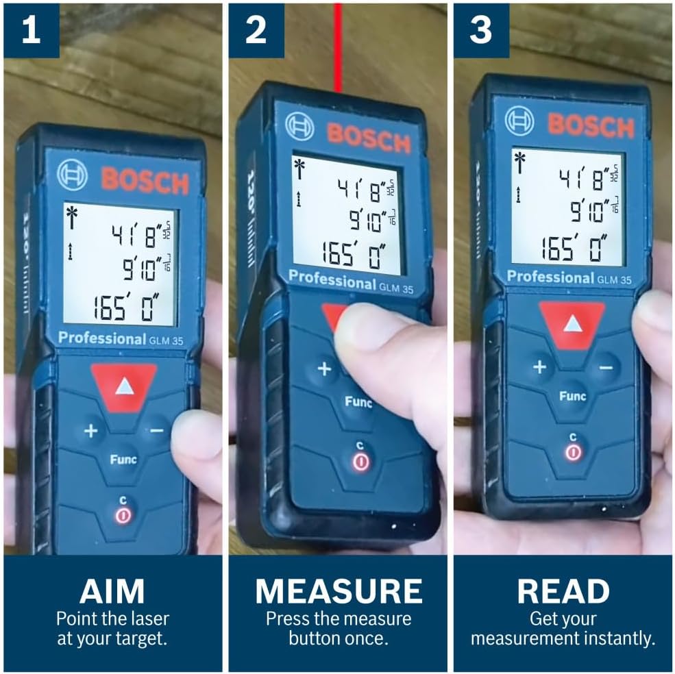 Bosch GLM165-40 Blaze Pro 165 Ft. Laser Measure, Laser Measuring Tool - Image 9