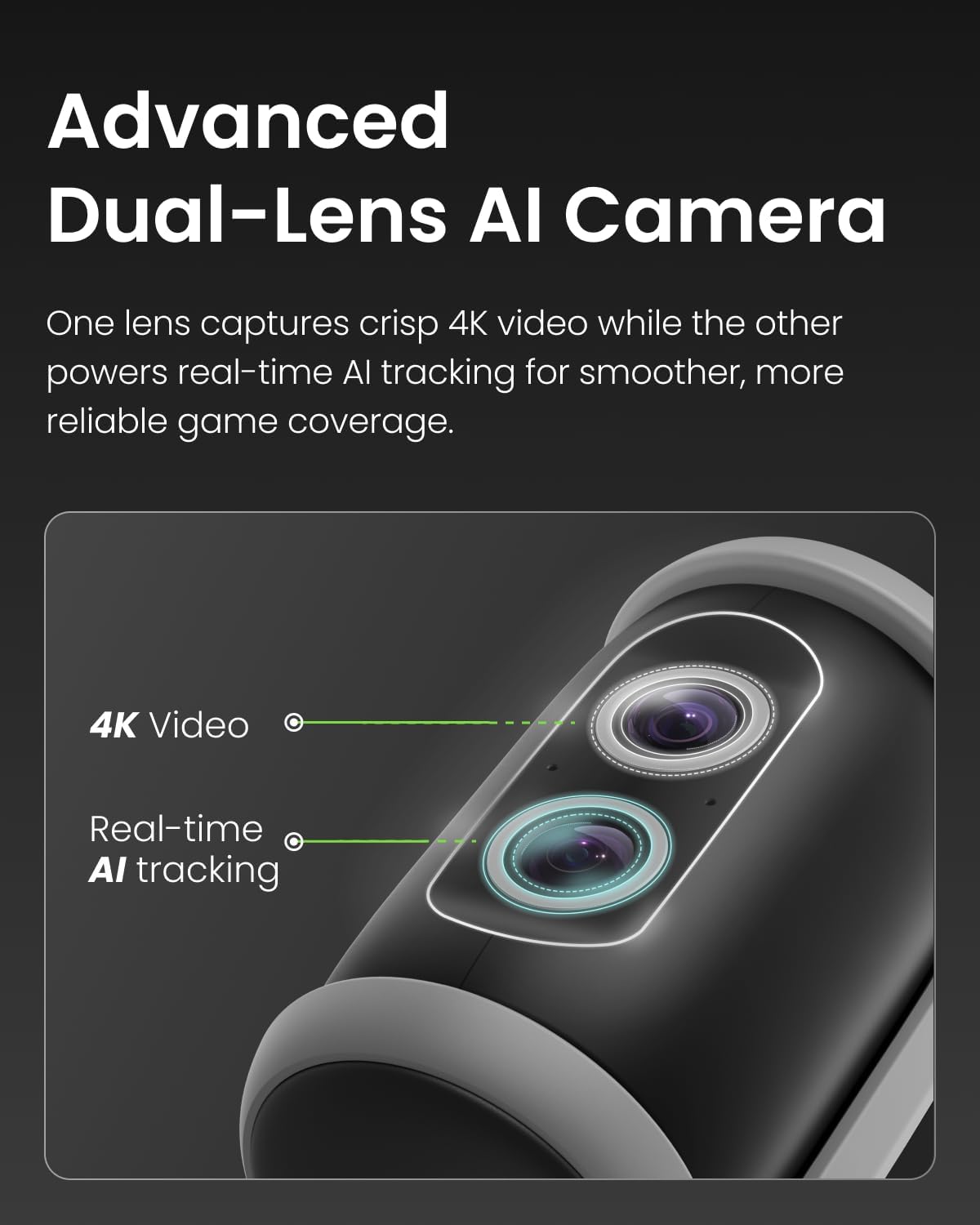 XbotGo Falcon All-in-One 4K Action Camera, AI Sports Camera(Green) - Image 4