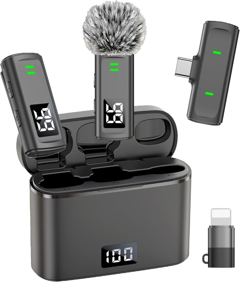 NPTCL Wireless Lavalier Mini Microphone for iPhone Video Recording