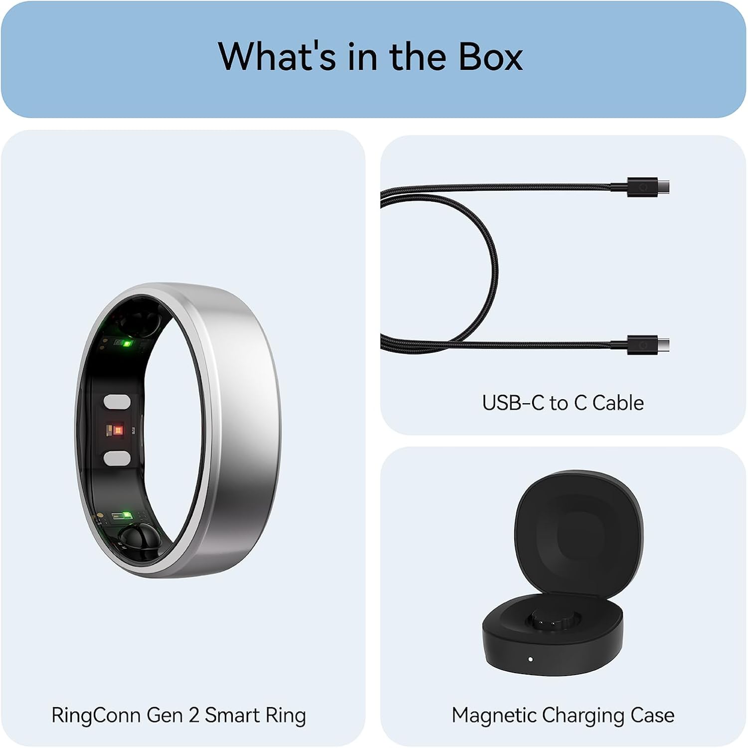 RingConn Gen 2 Smart Ring - Sleep Apnea Monitoring(Silver, Size 8) - Image 8