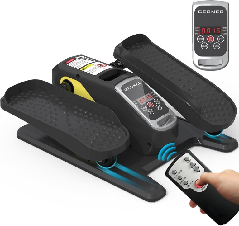 Under Desk Elliptical Machine, Electric Elliptical Exerciser for Senior, Quiet & Small Electric Seated Pedal Exerciser for Home with Monitor, Remote Control & 12 Adjustable Speeds