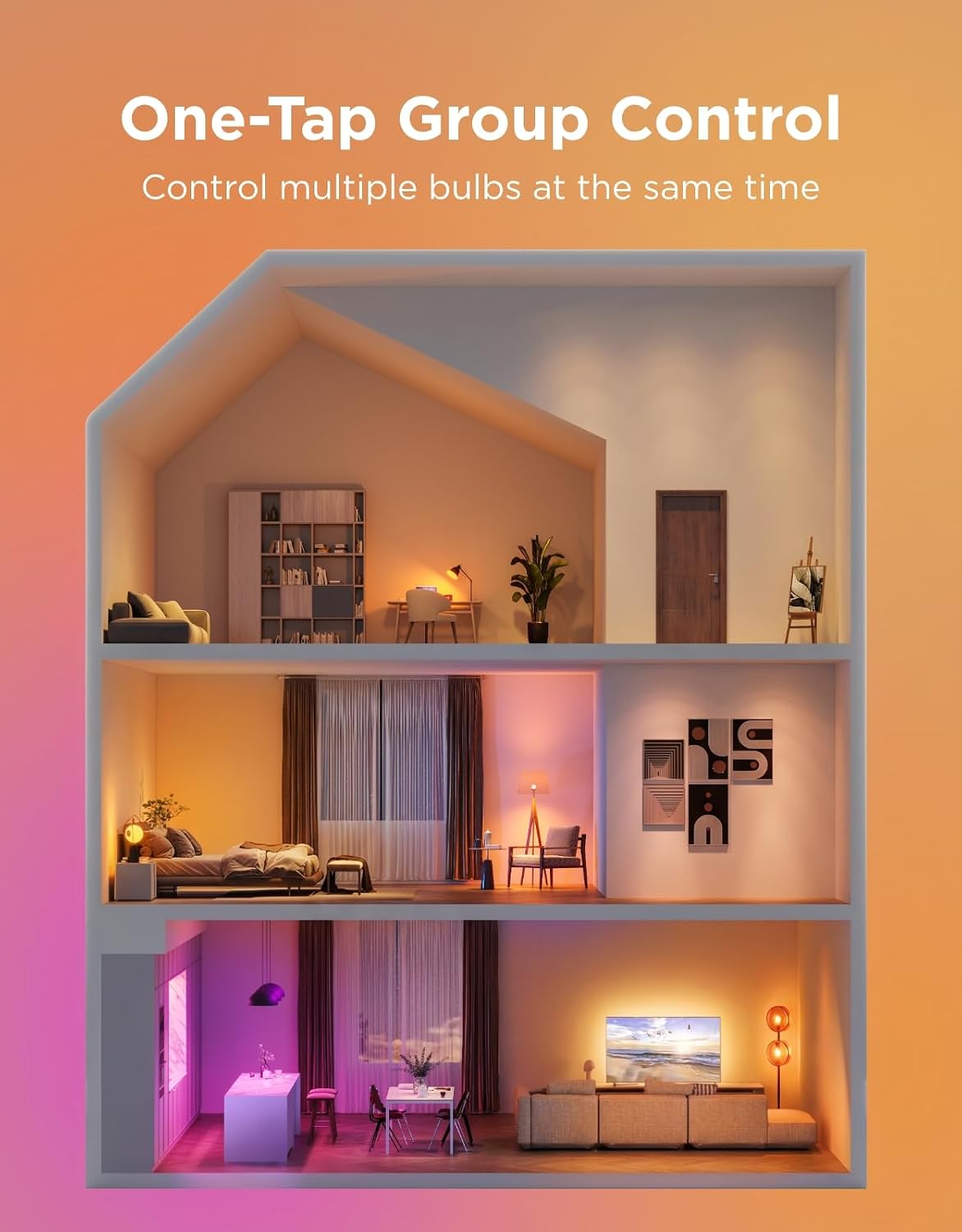 Govee Smart Light Bulbs, A19 Color Changing Light Bulb, 800 LM, E26 Base - Image 8
