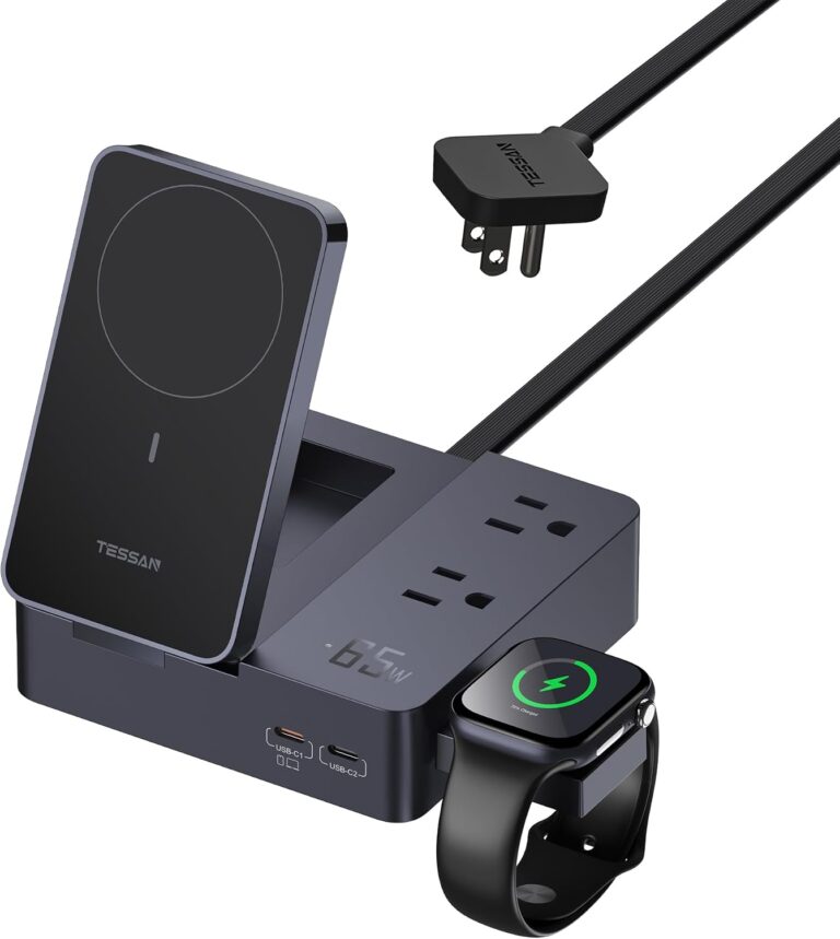 TESSAN Magic 65W Charging Station USB Phone Charger with Wireless Charging
