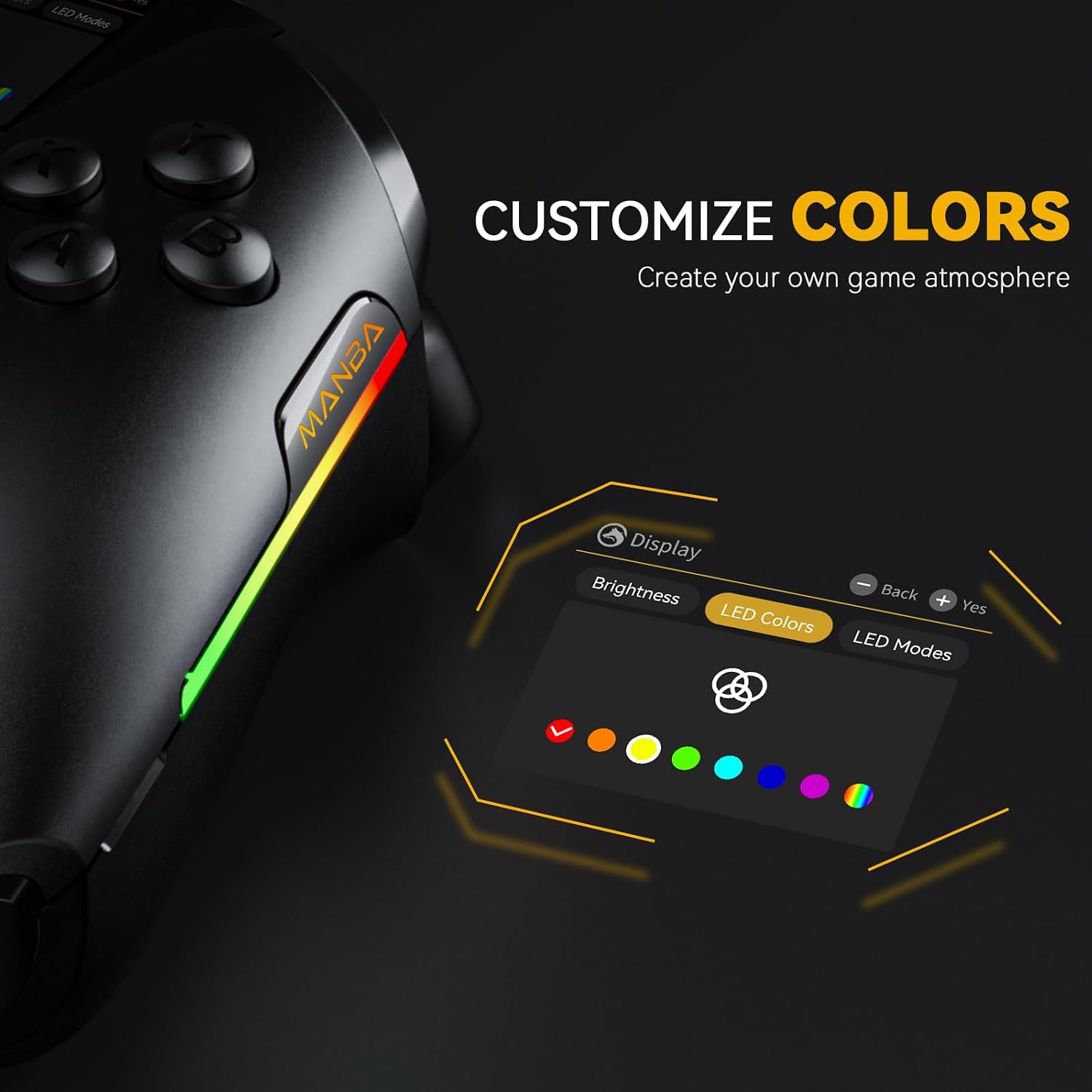 ManbaOne Interactive Screen Wireless Gaming Controller (Black) - Image 6
