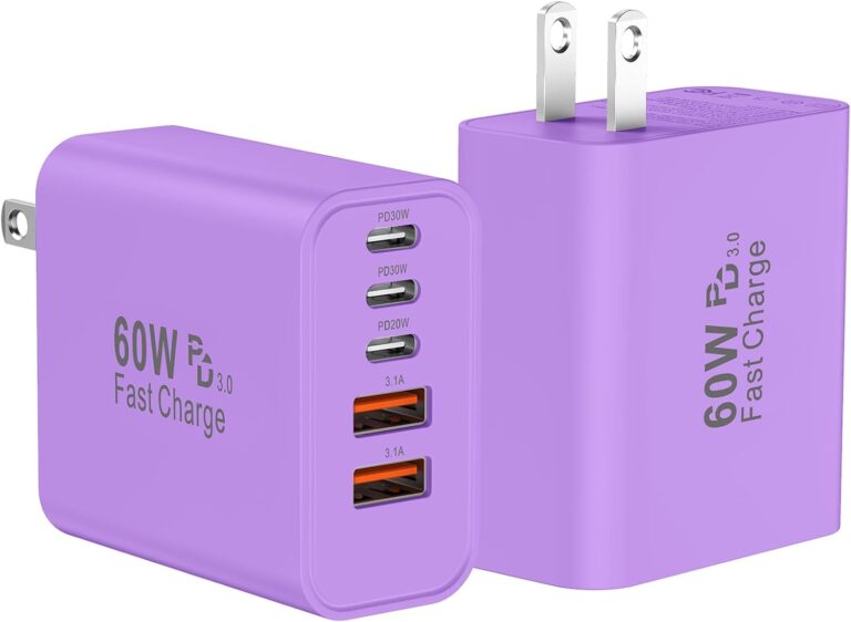 USB C Charger Block Fast Charging,60W Phone Charger USBC Wall Plug Adapter