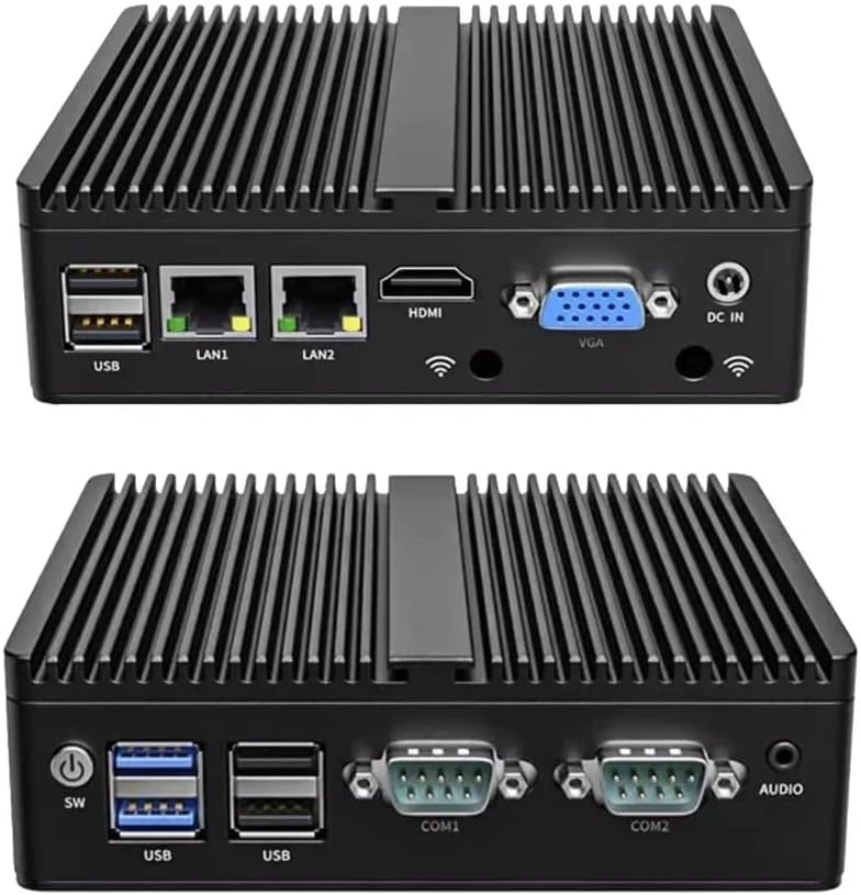 Firewall, Intelligent Soft Routing Micro Appliance/Fanless Mini PC • Celeron N2840, 2 x RJ45(1000M), USB 3.0,HDMI,VGA, 4GB RAM 64GB mSATA SSD - Image 3