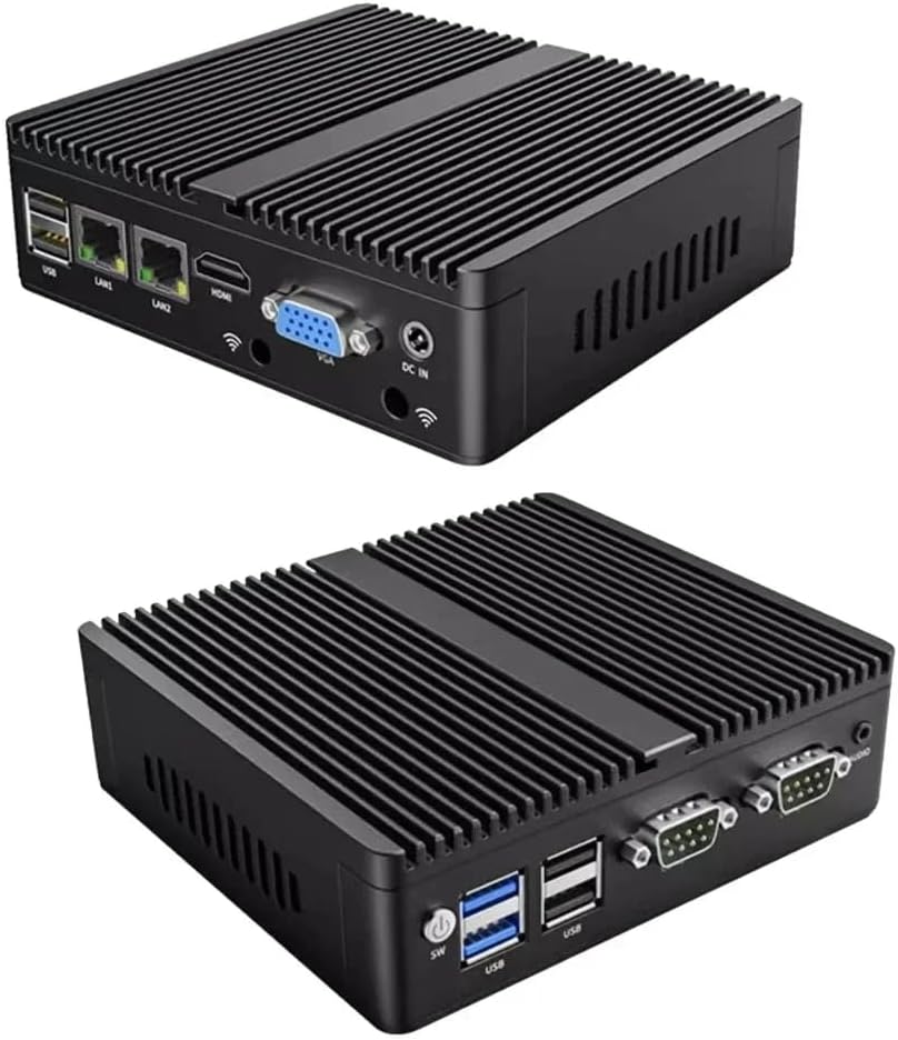 Firewall, Intelligent Soft Routing Micro Appliance/Fanless Mini PC • Celeron N2840, 2 x RJ45(1000M), USB 3.0,HDMI,VGA, 4GB RAM 64GB mSATA SSD - Image 2