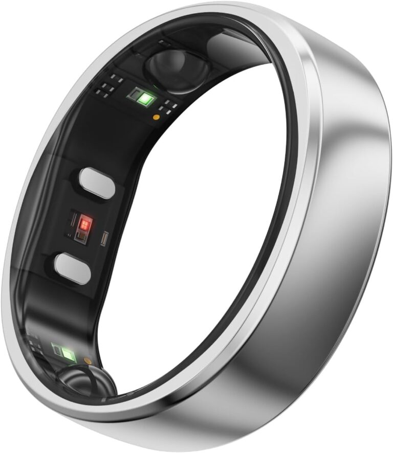 RingConn Gen 2 Smart Ring - Sleep Apnea Monitoring(Silver, Size 8)