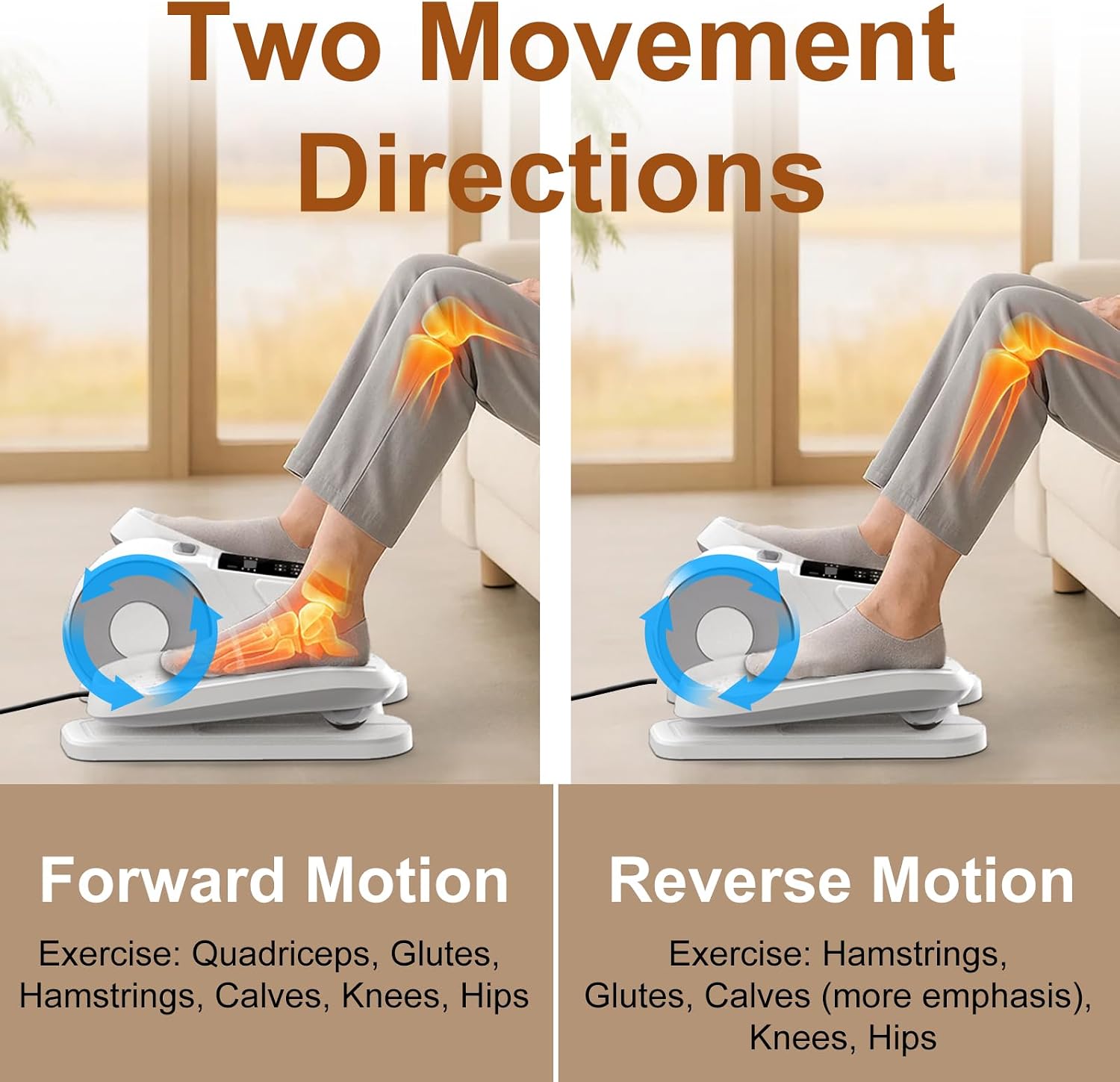 Under Desk Elliptical for Office Pedal Exerciser Electric 12-Speeds - Image 6