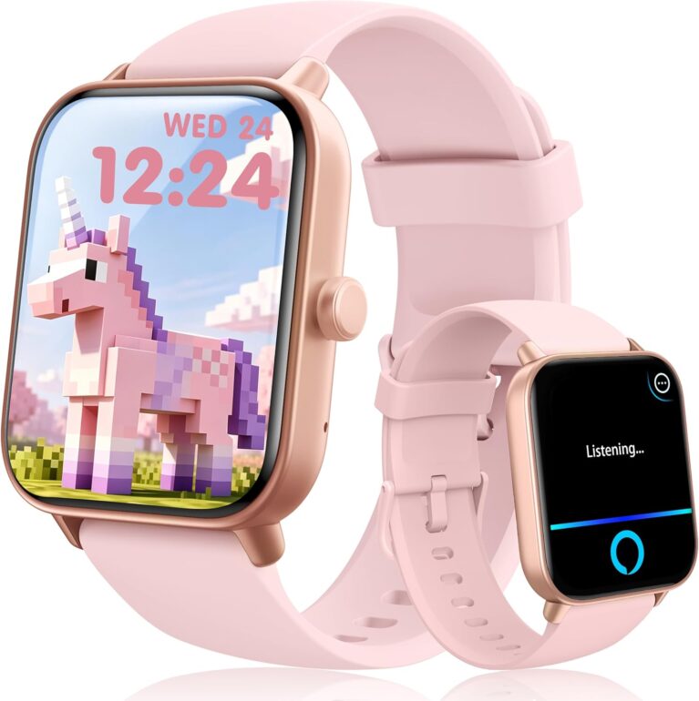 Kids Smart Watch, Fitness Tracker No Phone Need, IP68 Waterproof Swimming Smartwatch, 1.8'' Fitness Activity Tracker Watch 100 Sports Modes, Alarm, HR & Sleep Monitor Pedometer for 7+ Boys Girls Teens