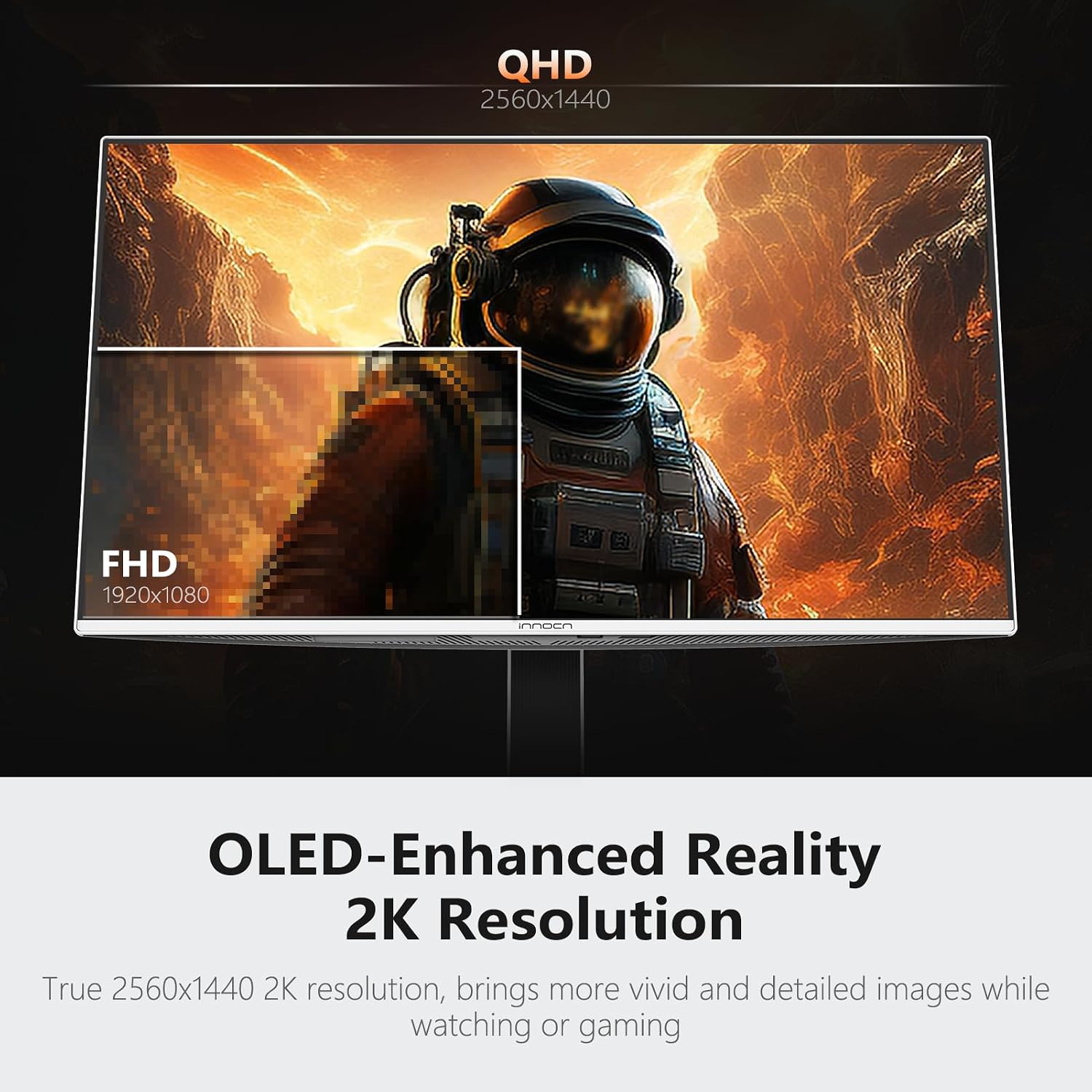 INNOCN 27" QD-OLED 1440P 500Hz Gaming Monitor, G-SYNC Compatible, GA27M1Q - Image 4