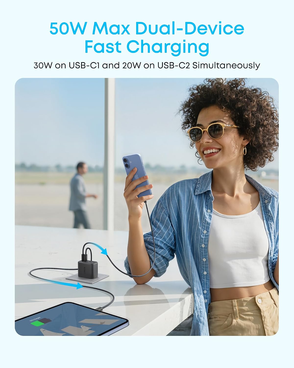 Anker Zolo USB C Charger Block, 50W Max Output Type C Charger Fast Charging - Image 4
