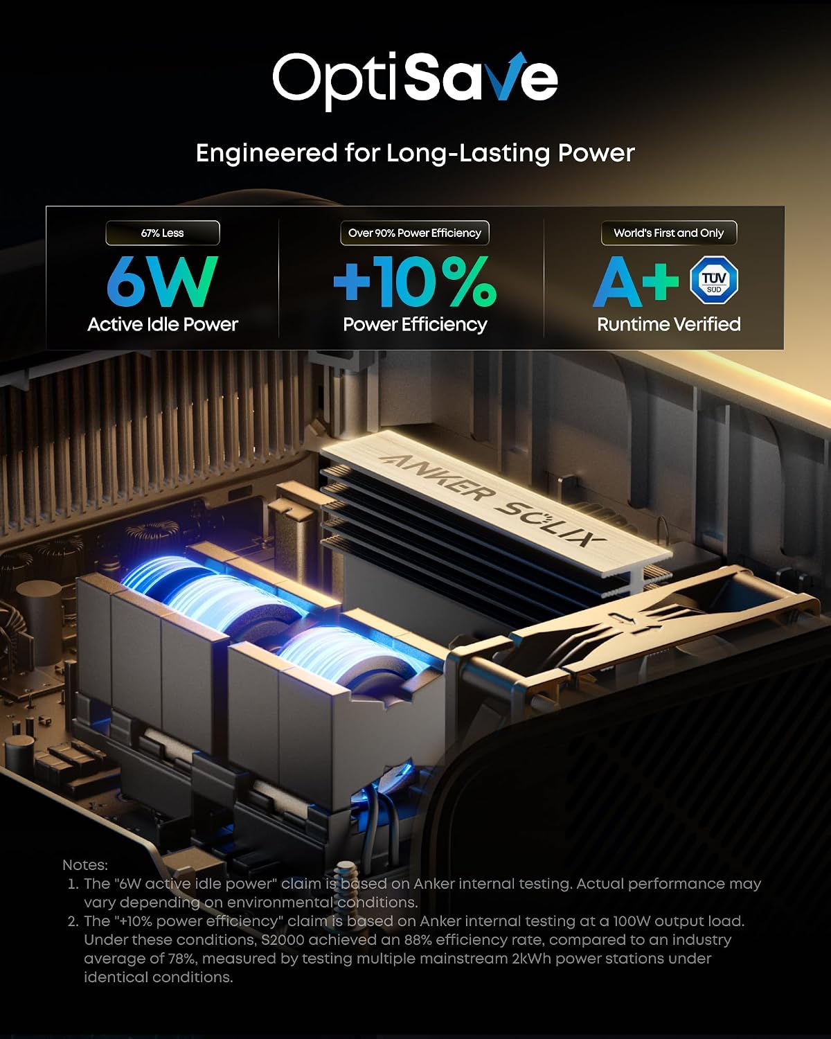 Anker SOLIX S2000 Portable Power Station, 2,010Wh, 3,000W Peak, Home Backup - Image 3