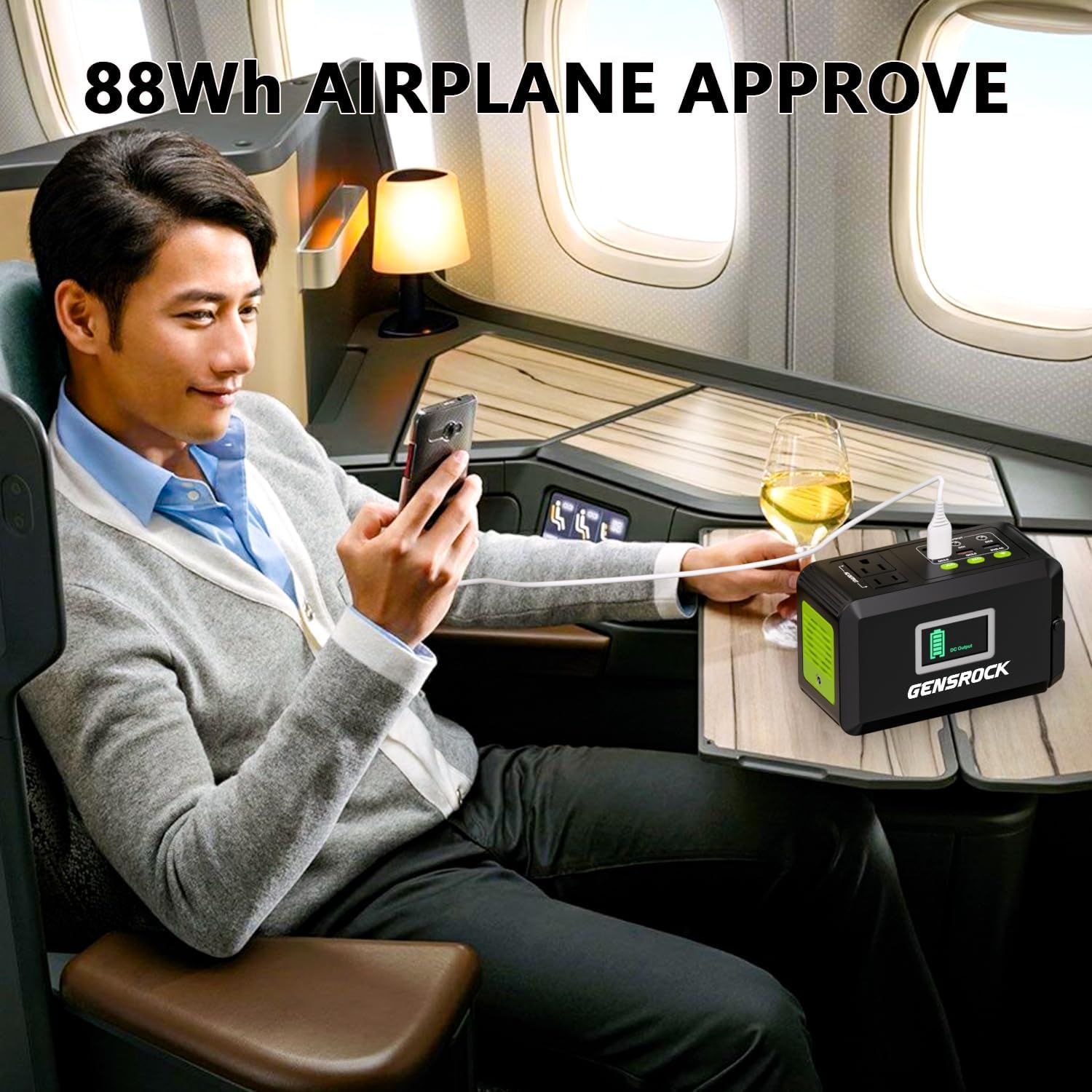 GENSROCK Portable Power Station 120W, Power Bank with AC Outlet 24000mAh - Image 5
