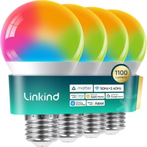 Linkind Matter Smart Bulbs 5GHz, Co...