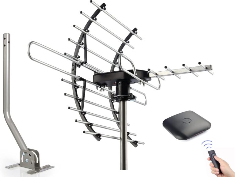 PIBIDI Amplified TV Antenna for Attic/Outdoor, 360° Remote Rotation