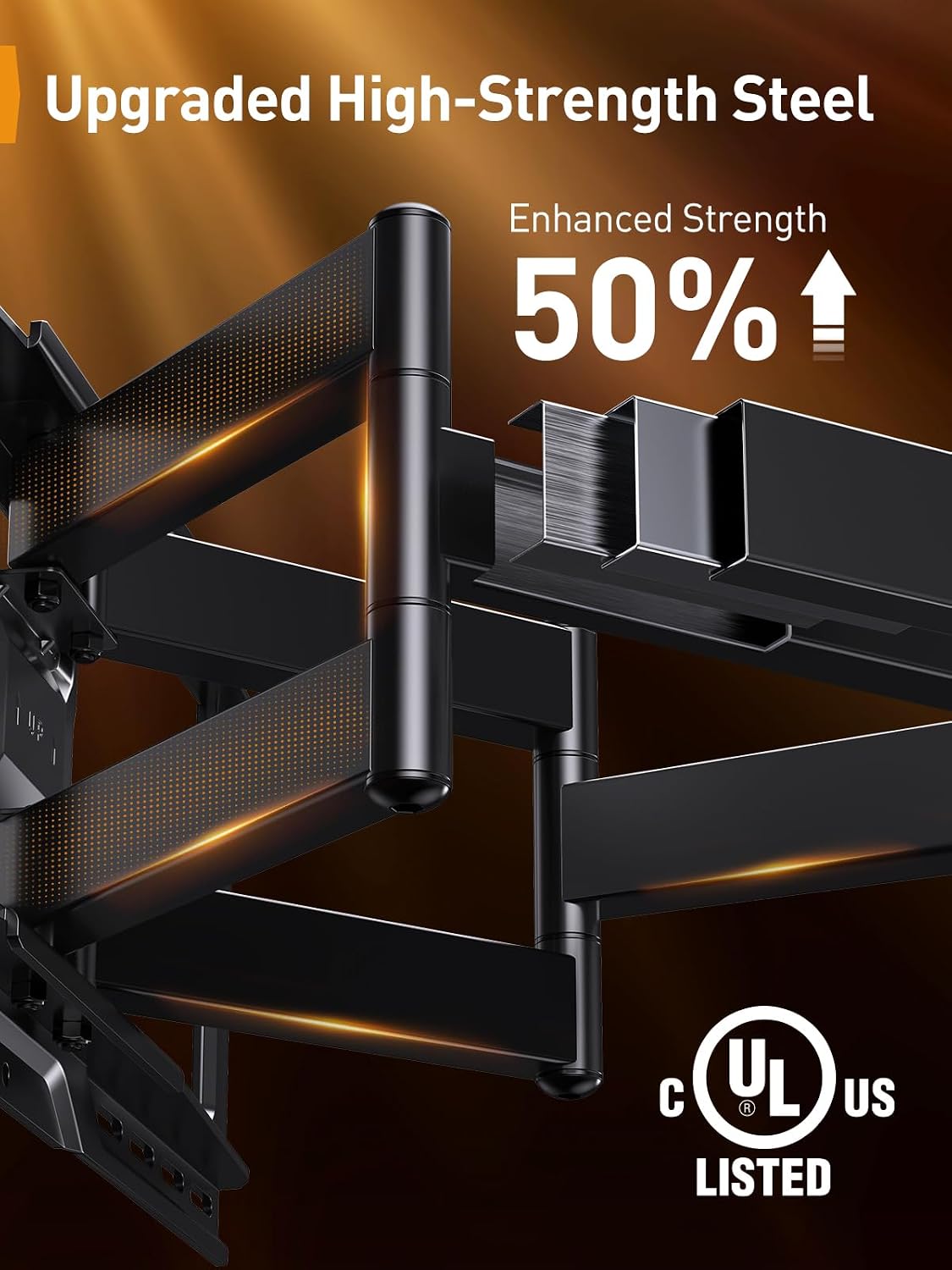 Perlegear Full Motion TV Wall Mount for 45–95 inch TVs up to 150 lbs - Image 6