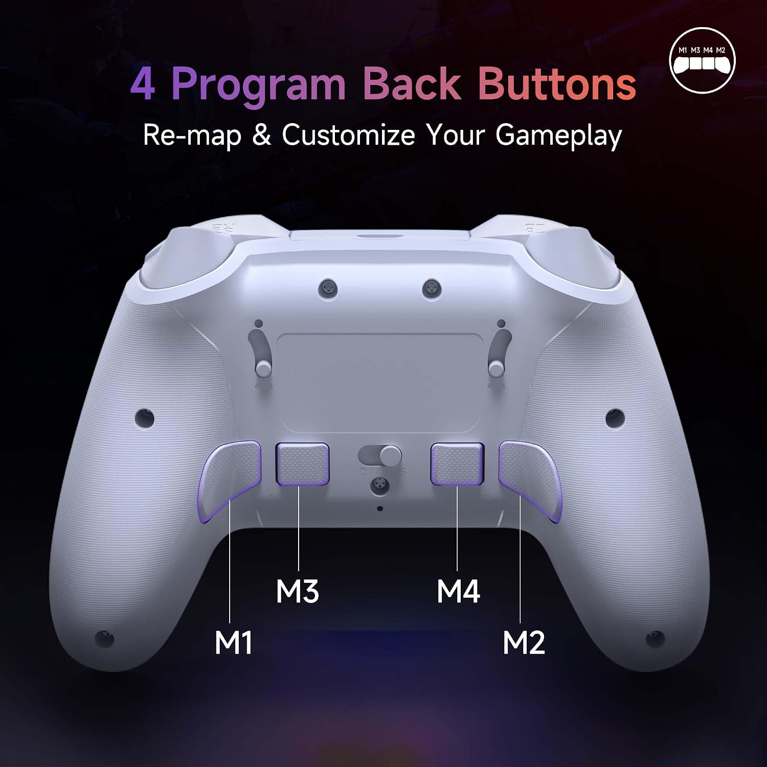 EasySMX X20 Wireless Gaming Controller with RGB Backlit, 2-Stage Hall Effect Stick, 1000Hz Polling Rate, 6-Axis Gyro on Multi-Platform, Mech Buttons- Compatible with PC/Switch/Steam/Android - Image 6