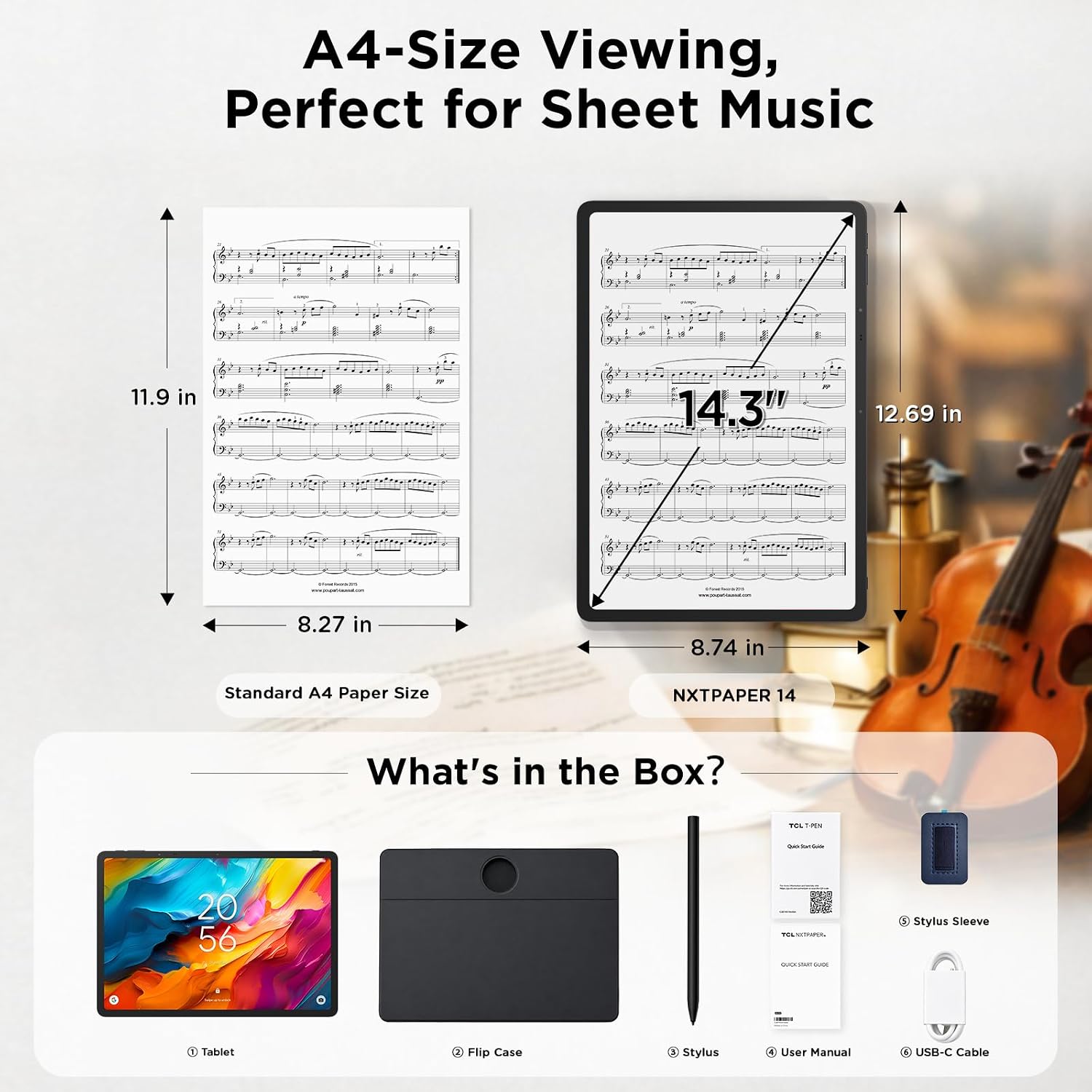TCL NXTPAPER 14 Android Tablet, 14.3" 2.4K Paper-Like Display, 8+256GB - Image 9