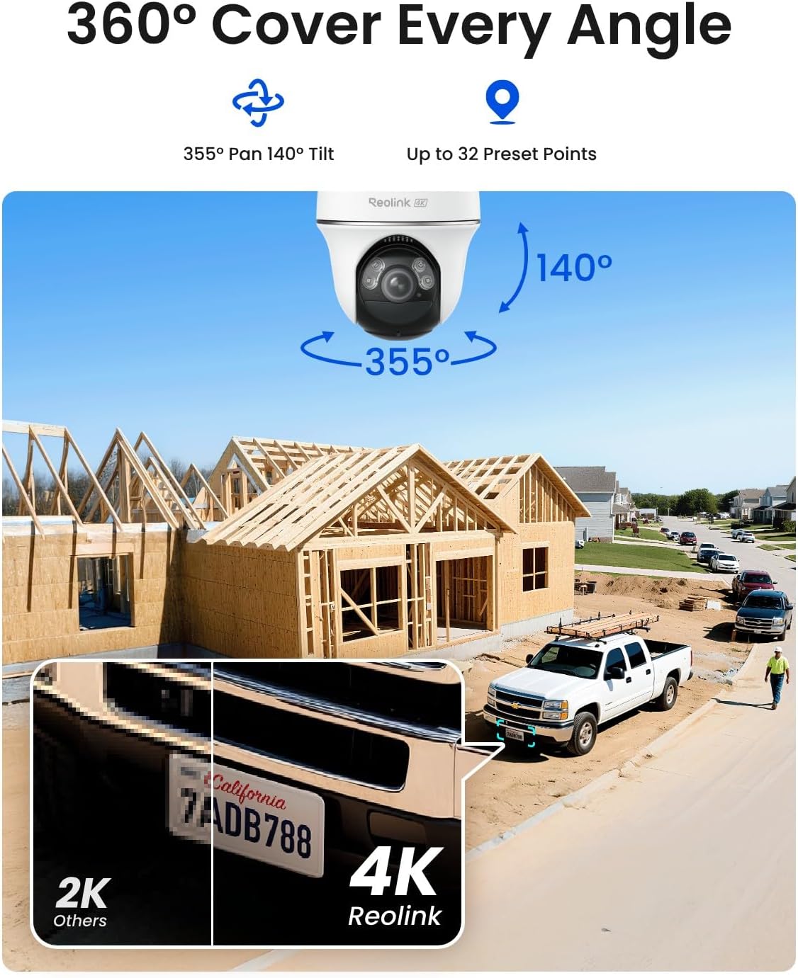 REOLINK 4K Solar Security Cameras Wireless Outdoor, 4G LTE Cellular Camera - Image 3
