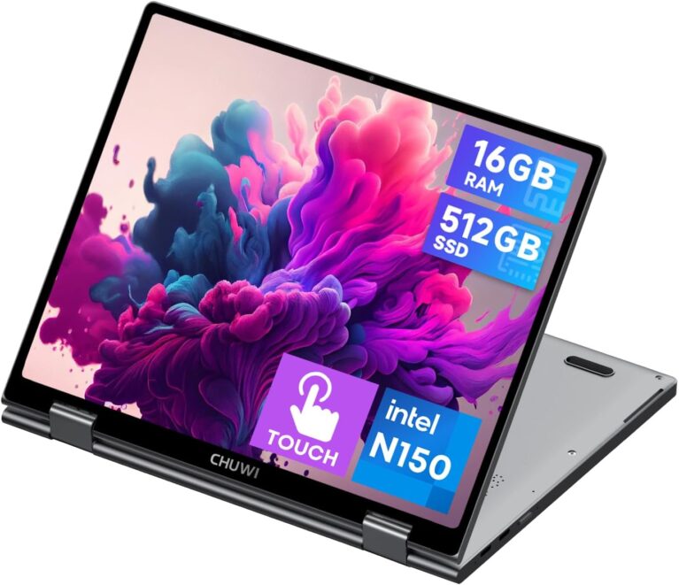 CHUWI 2-in-1 Mini Laptop 10.51'', 16GB RAM 512GB SSD, Intel N150 Max 3.6GHz