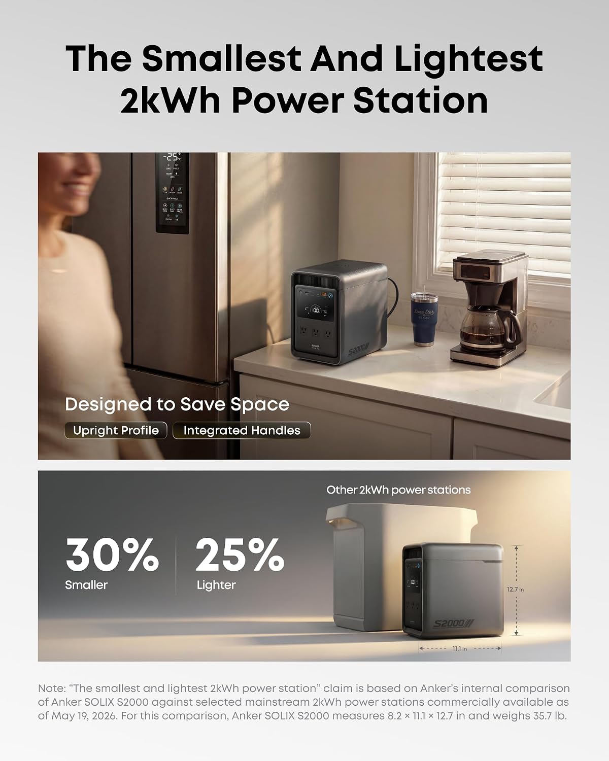 Anker SOLIX S2000 Portable Power Station, 2,010Wh, 3,000W Peak, Home Backup - Image 4