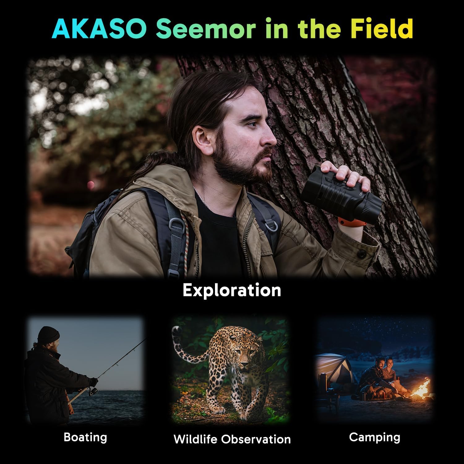 AKASO Seemor-200 Night Vision Goggles - 4K Full Color Night Vision Binoculars for Adults, App-Enabled Photo and Video Saving,AI-ISP 3280FT Viewing Range,16x Digital Zoom for Camping Hiking & Security - Image 5