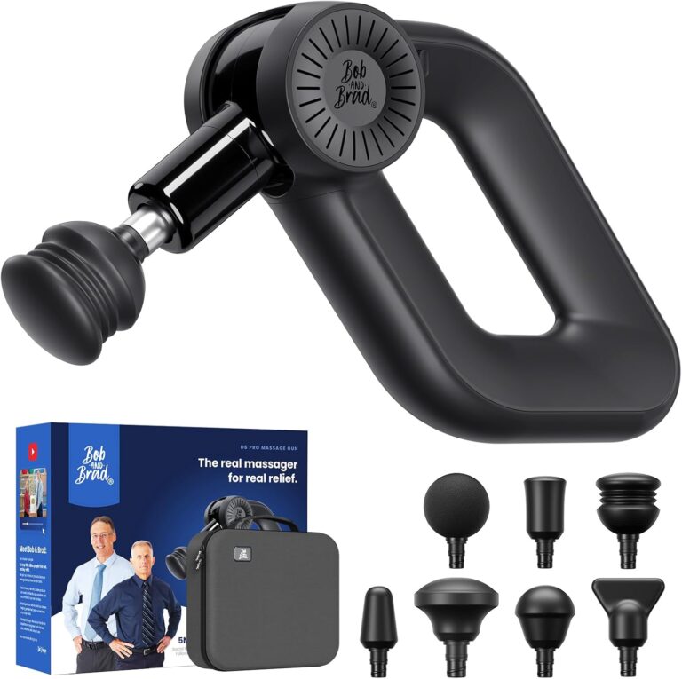 BOB AND BRAD D6 Pro Massage Gun Deep Tissue Percussion with 16mm Amplitude 85lbs Stall Force, FSA Eligible & HSA Approved Professional Muscle Massager for Athletes, Quiet Electric Back Massager