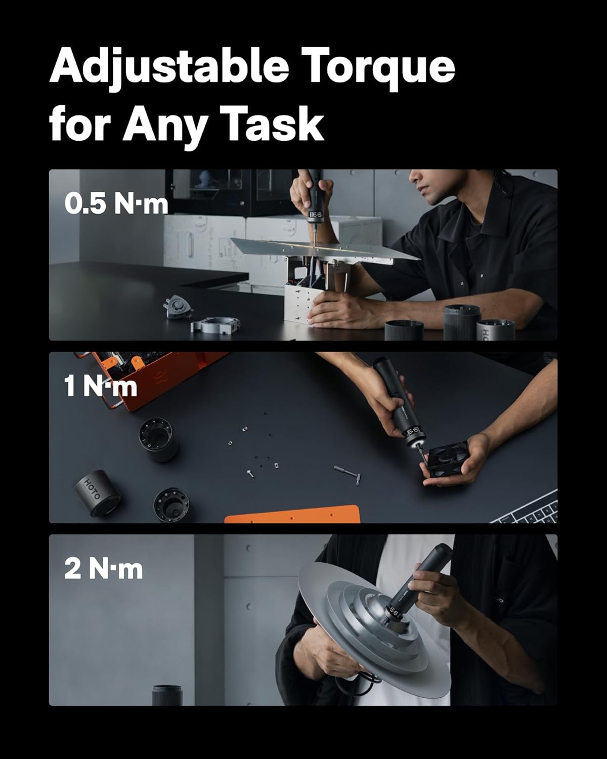 HOTO PixelDrive Electric Screwdriver, Rechargeable Cordless Screwdriver - Image 3