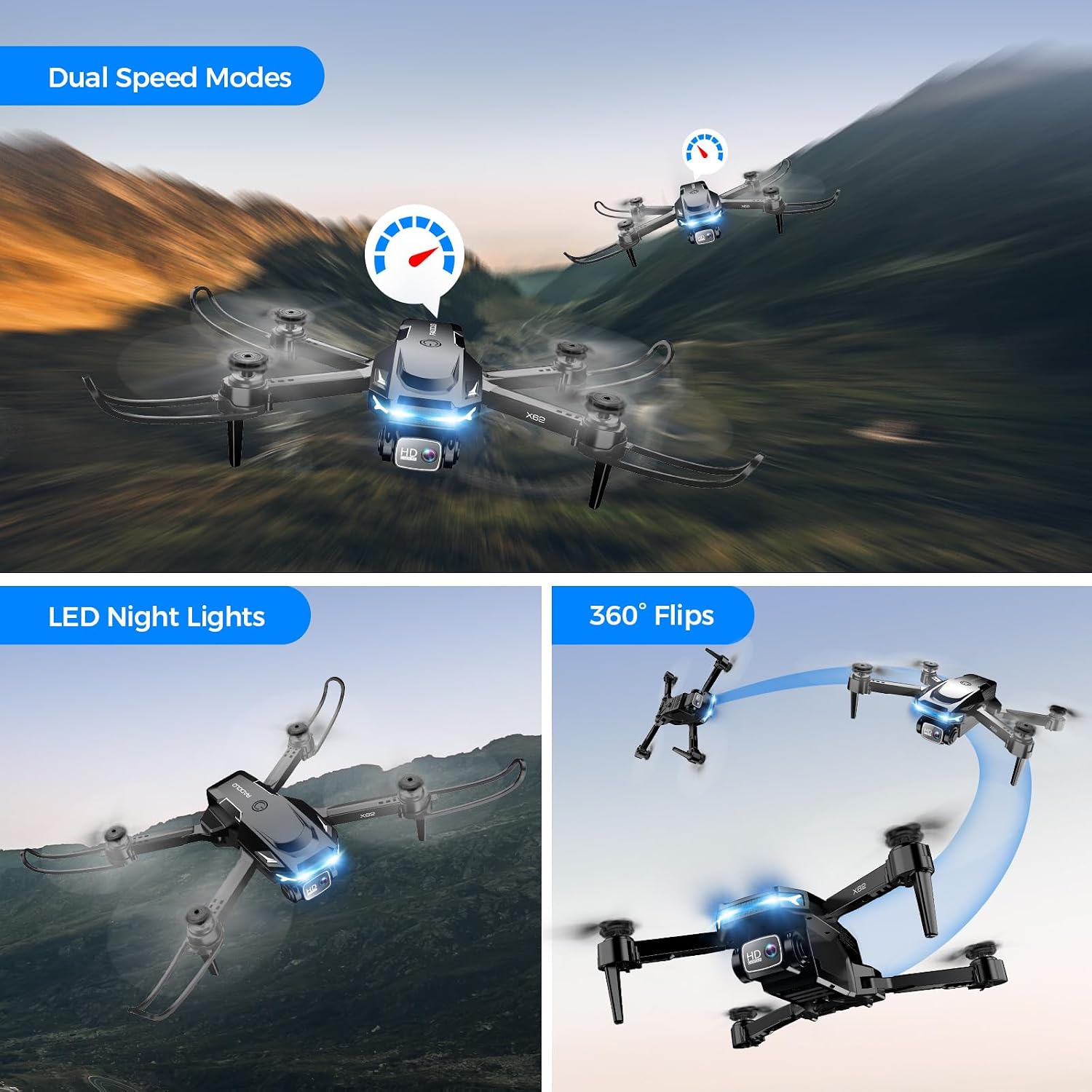 Drone with Camera, Screen on Controller Remote Control Quadcopter FPV Drone - Image 5