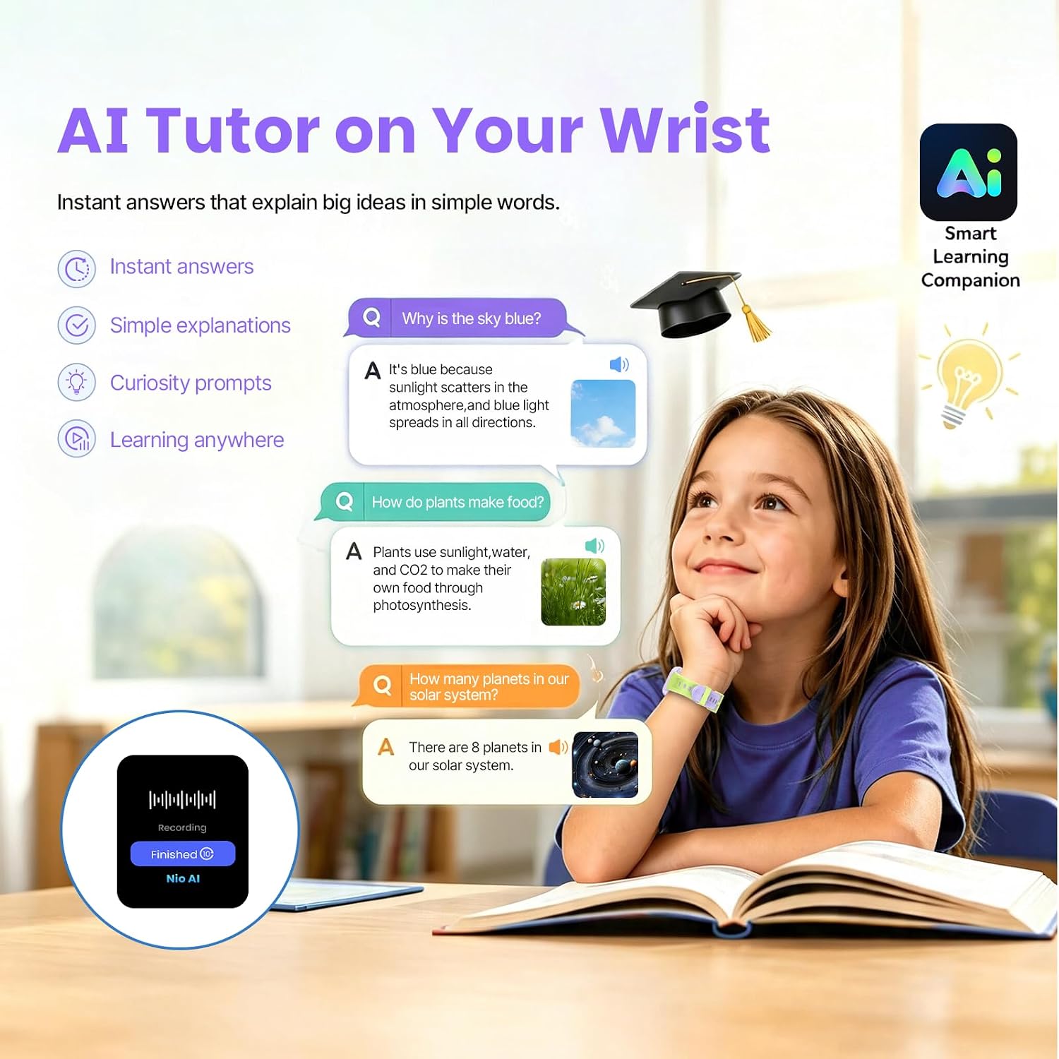 K9 Smart Watch for Kids with GPS Tracker, AI Voice & Video Call,1.78" AMOLED, 4G Smartwatch with SOS, Parental Controls, School Mode, IP68 Waterproof Kids Smartwatch for Teens Ages 3 and Up - Image 2