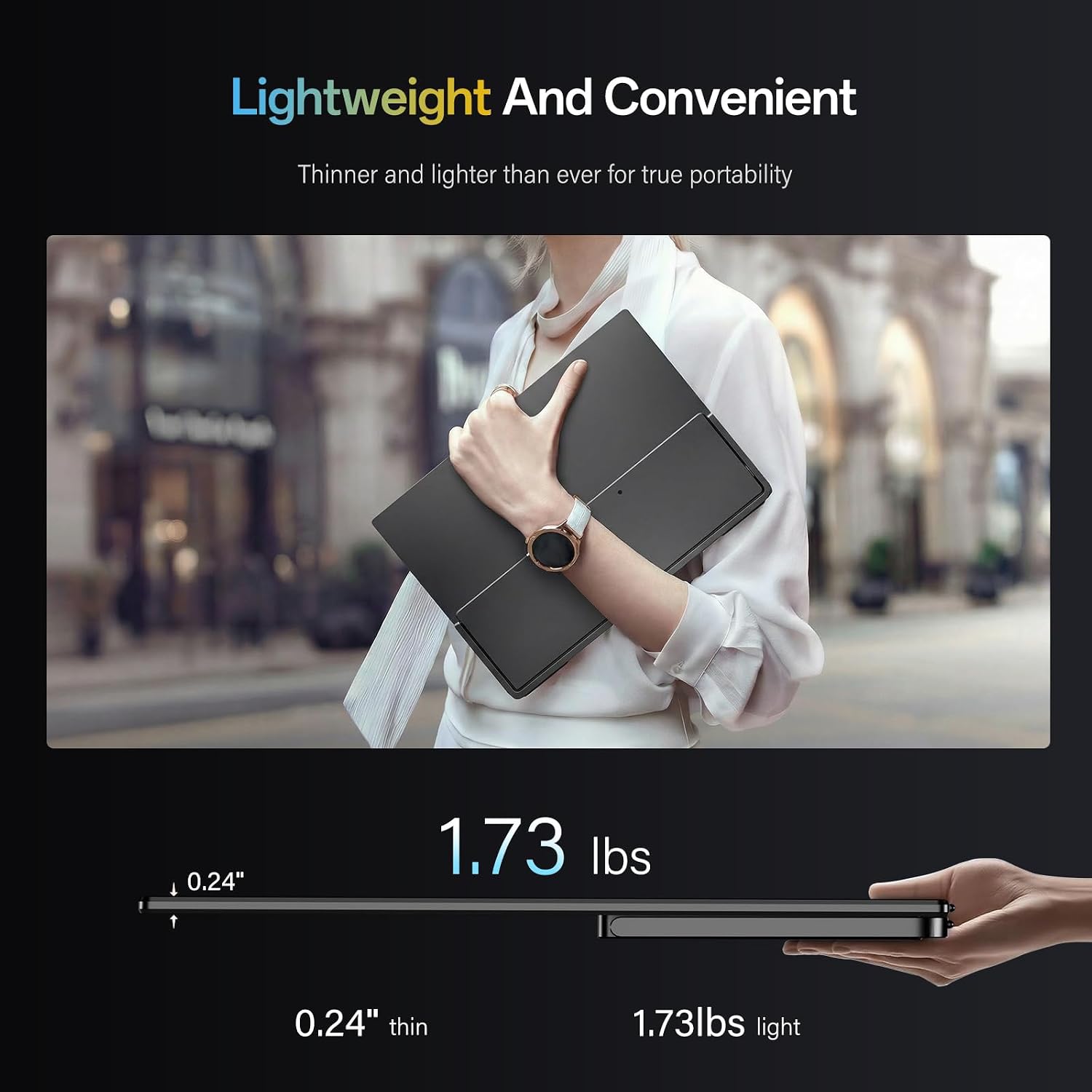 InnoView 16" Portable Monitor 144Hz Portable Gaming Monitor with Protective Sleeve, 1200P FHD External Monitor, Lightweight, Extra Second Screen for Laptop, PS5, Mac, Xbox (Not Includes Adapter) - Image 8