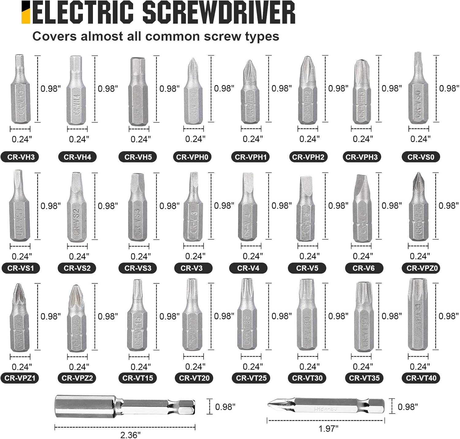 Rechargeable Cordless Electric Screwdriver, 28‑Piece Bit Set - Image 3