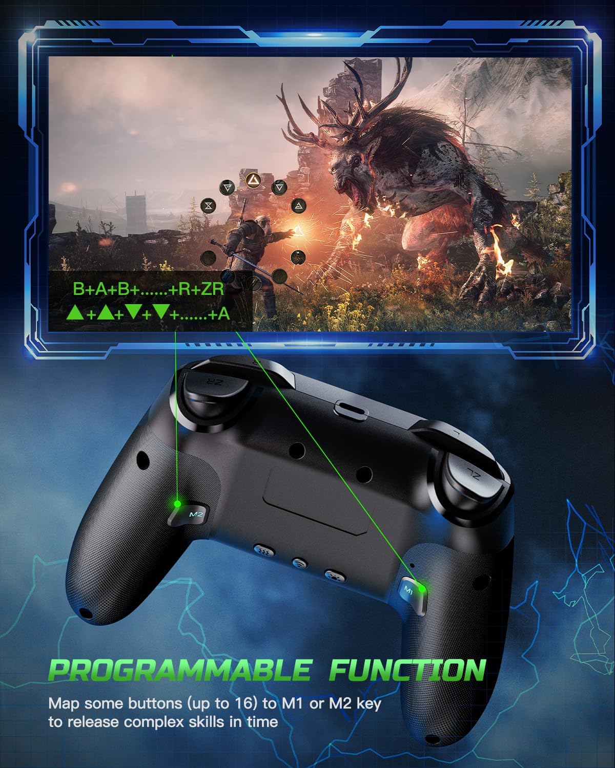VOYEE Switch Controllers for Switch/Lite/OLED/PC, Pro Controller - Image 3