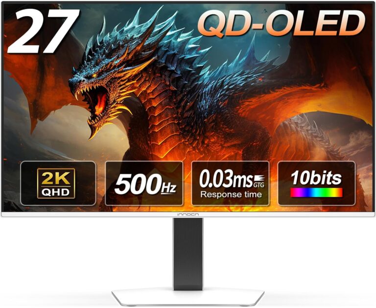 INNOCN 27" QD-OLED 1440P 500Hz Gaming Monitor, G-SYNC Compatible, GA27M1Q