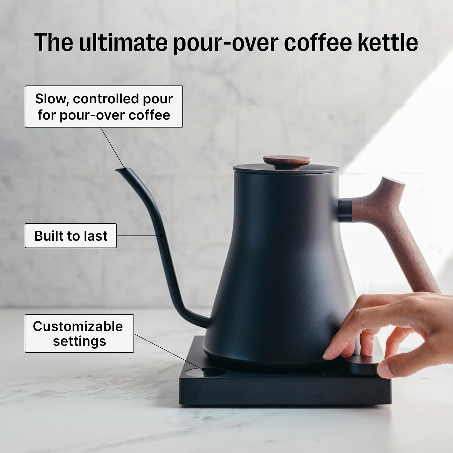 Fellow Stagg EKG Pro Gooseneck Electric Kettle for Pour-Over Coffee, Tea - Image 3