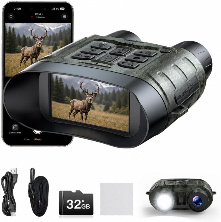 4K Night Vision Binoculars with WiFi, 112MP Infrared Night Vision Goggles