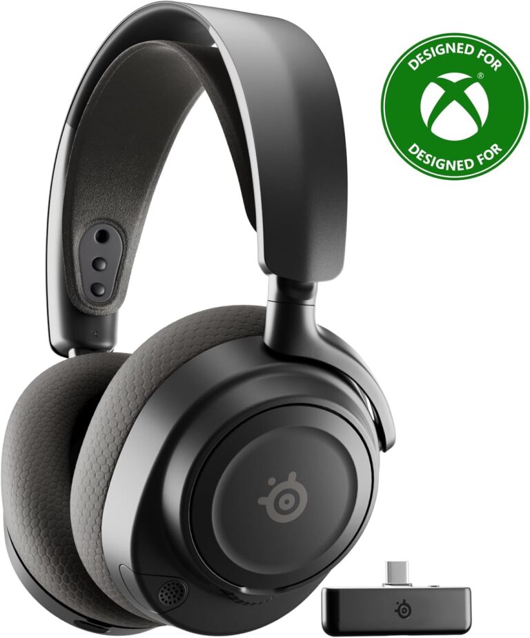 SteelSeries Arctis Nova 7X Wireless Gen 2 Gaming Headset - Real-Time App Control, 50+ HR Play, Neodymium Drivers, Mix 2.4GHz/Bluetooth, Xbox, PC, PS5/PS4, Switch 1/2, Mobile - Black