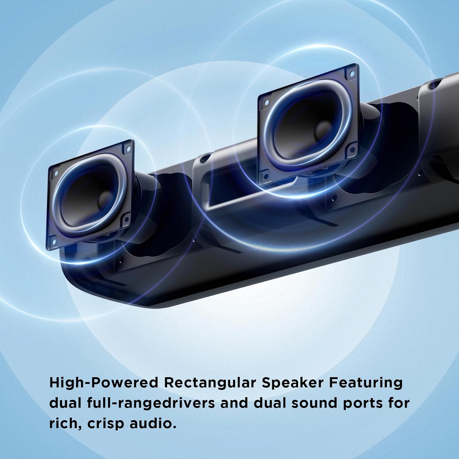 MZEIBO Sound Bar,50W for Smart TV Bluetooth 5.3 Speaker 17 Inch TV Speaker with ARC/Optical/AUX Connections - Image 2