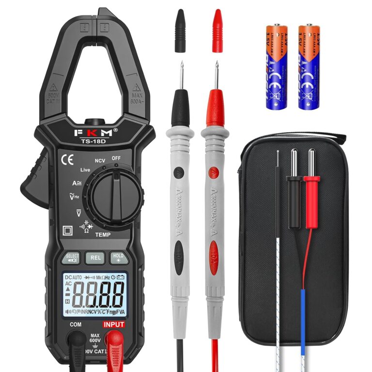 FKM AC/DC 600 Amp Clamp Meter Digital Multimeter Tester TRMS 6000 Counts